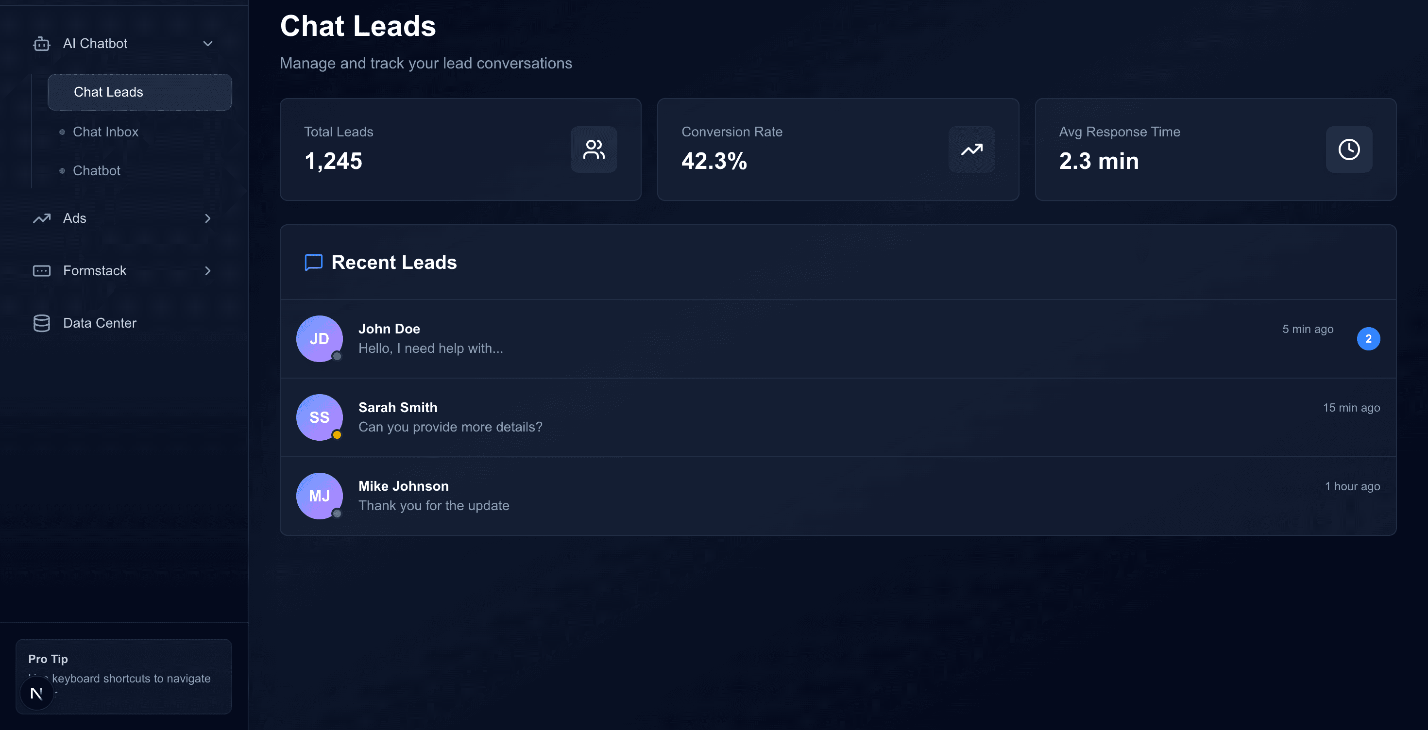 Lead Tracking & Management